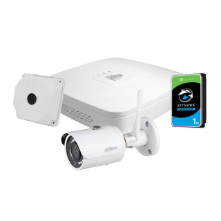 Комплект відеоспостереження WiFi kit 1cam: 1 відеореєстратор, 1 жорсткий диск, 1 Wi-Fi-відеокамера 4 Мп та 1 кронштейн