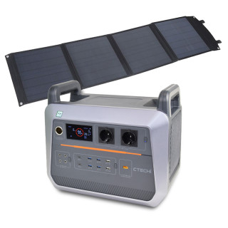 Комплект Зарядна станція CTECHI PPS-ST2000 + Сонячна панель New Energy Technology 200W Solar Charger