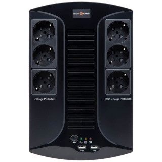 Джерело безперебійного живлення Logicpower LP 850VA-6PS (510W) лінійно-інтерактивне