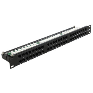 Патч-панель Hypernet 48 портів UTP кат.5е 19" PP-KUTP48-1U з утримувачем кабелю