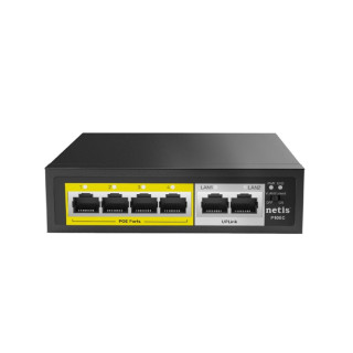 Некерований 6-портовий PoE комутатор Netis P106C з 4 портами PoE