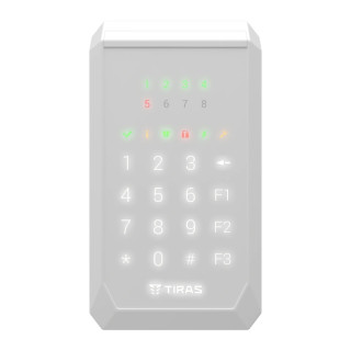 Сенсорна клавіатура TIRAS Technologies K-PAD8+ (white) для керування охоронною системою Orion NOVA II