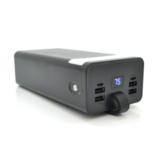 Портативна мобільна батарея Powerbank PW-41 50000mAh Black Blister з ліхтариком