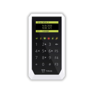 Сенсорна клавіатура TIRAS Technologies K-PAD8 OLED для керування охоронною системою Orion NOVA II
