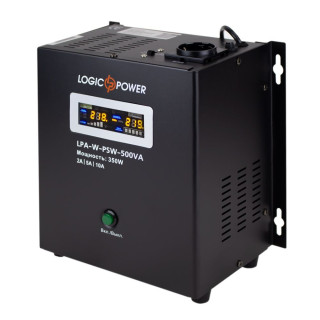 Джерело безперебійного живлення Logicpower LPA-W-PSW-500VA (350 Вт) 2 A / 5 A / 10 A з правильною синусоїдою