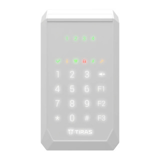 Сенсорна клавіатура TIRAS Technologies K-PAD4+ (white) для керування охоронною системою Orion NOVA II