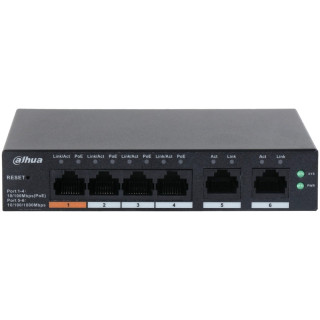 Некерований PoE-комутатор Dahua DH-CS4006-4ET-60 з 4 портами PoE