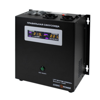 Джерело безперебійного живлення Logicpower LPY-W-PSW-2000VA+ (1400W) лінійно-інтерактивне з правильною синусоїдою