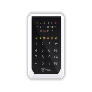 Сенсорна клавіатура TIRAS Technologies K-PAD16+ для керування охоронною системою Orion NOVA II
